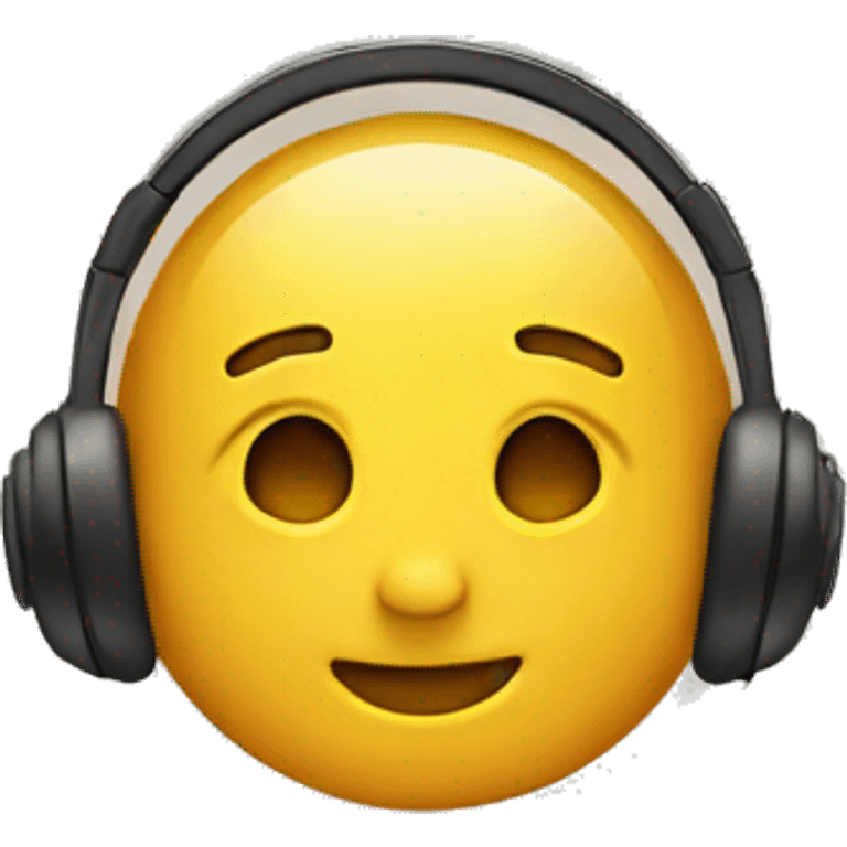 Relieved face with headphone emoji