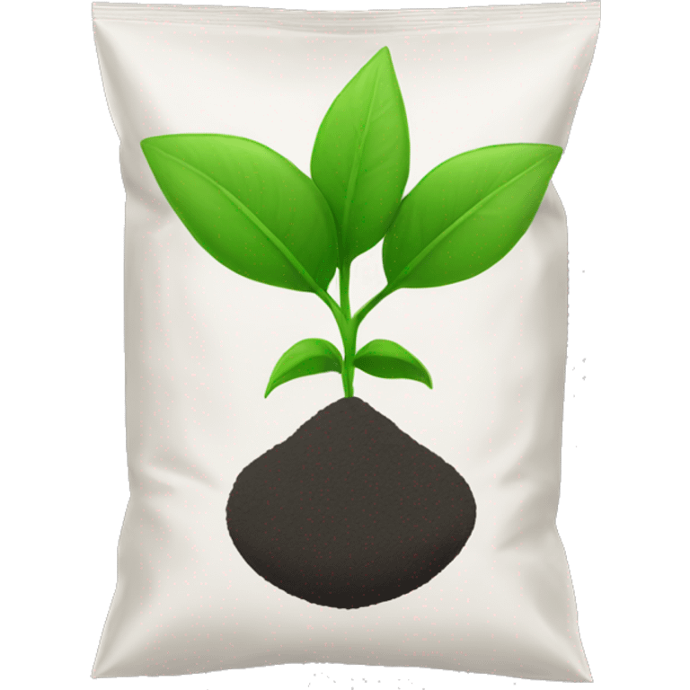 fertilizer bag with plant symbol emoji