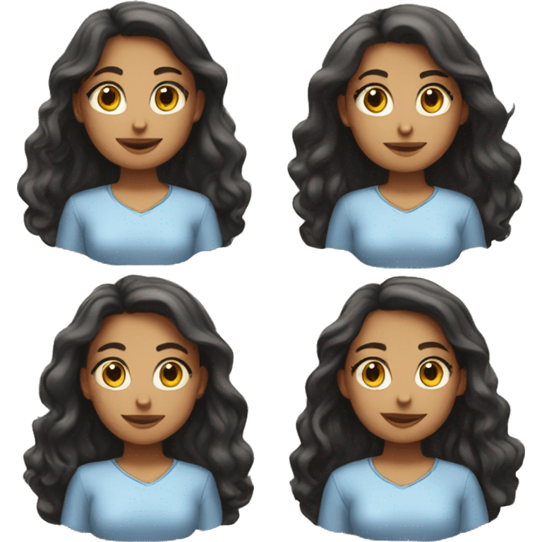 team of 4 girls friend emoji