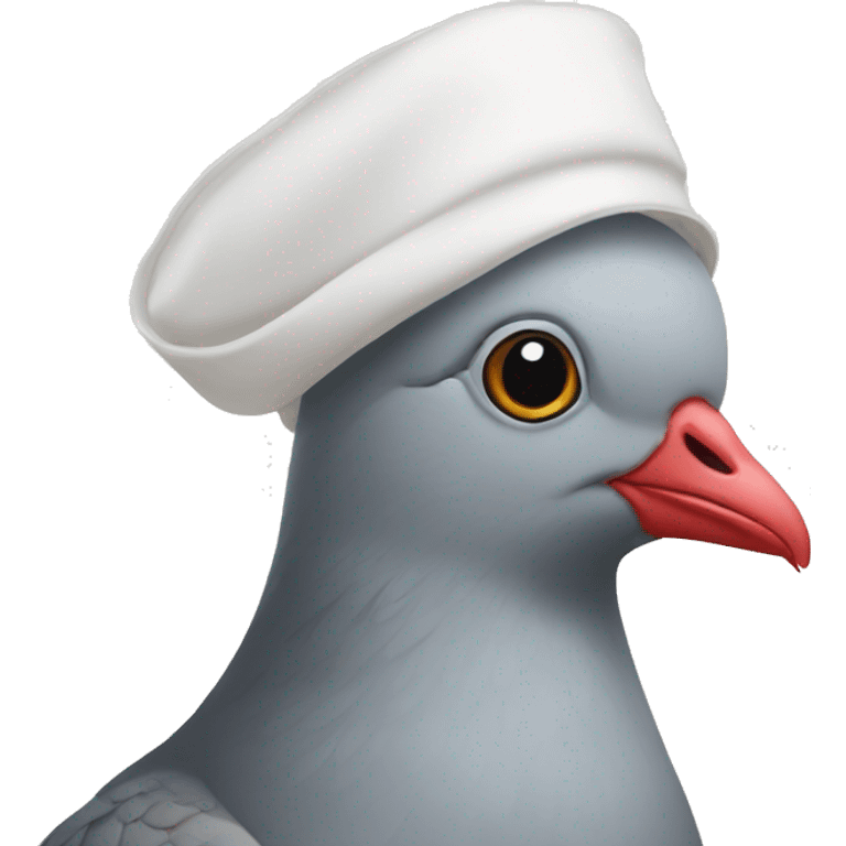 pigeon with a white bonnet from handmaid's tale emoji