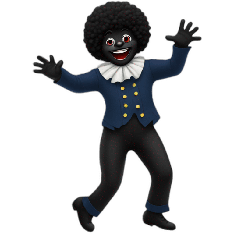 Golliwog disco dancing emoji