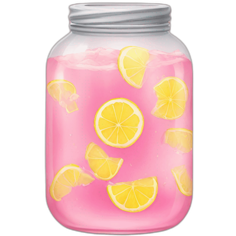 A jar of pink lemonade emoji