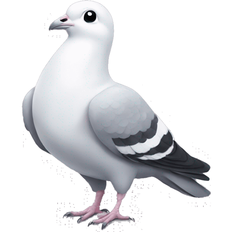 Pigeon wearing a white bow  emoji