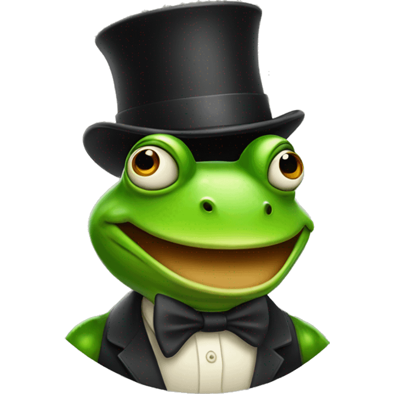 frog with bowler hat emoji