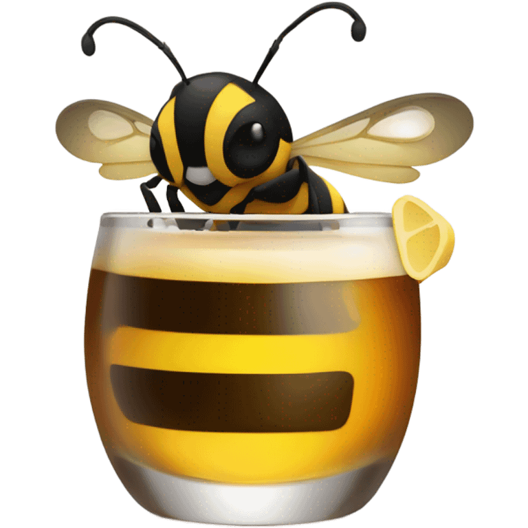 Bumblebee drinking whiskey  emoji