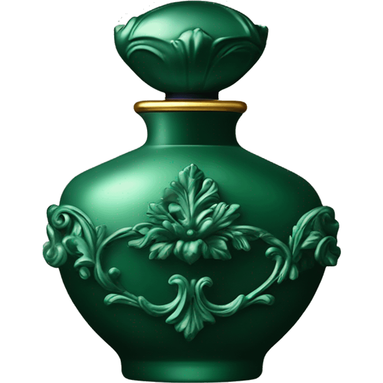 vintage rococo dark green perfume  emoji