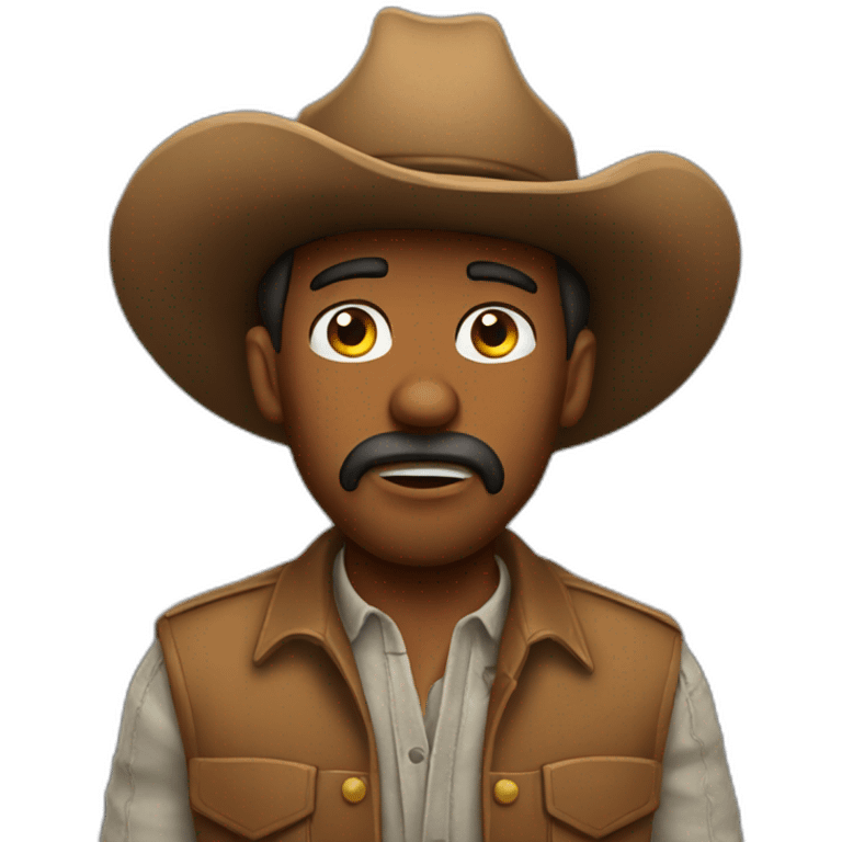 Confused cowboy emoji