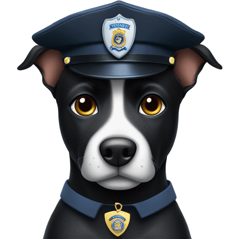 black dog wearing police uniform  emoji