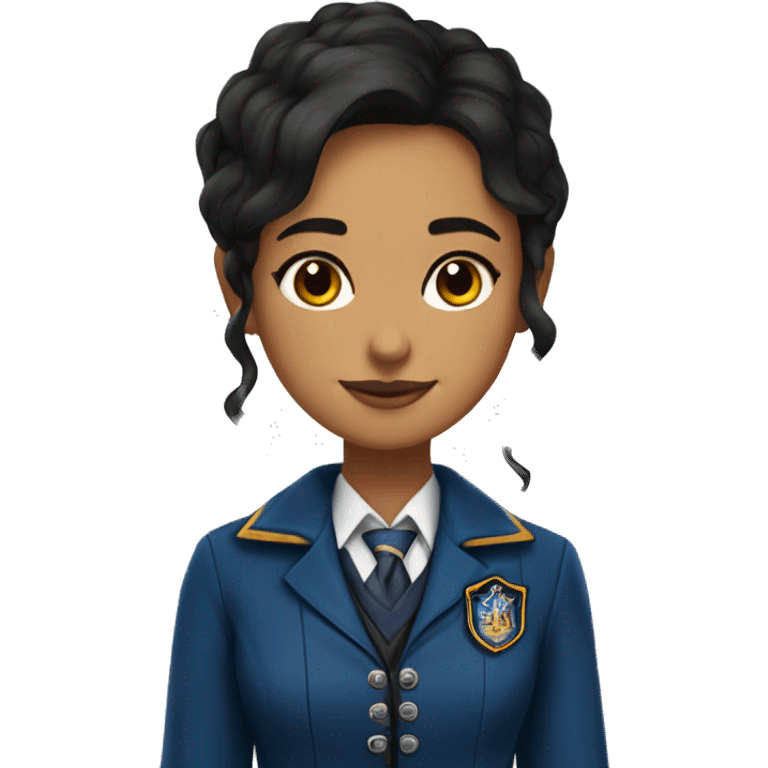 Chica morena con el uniforme de Ravenclaw  emoji