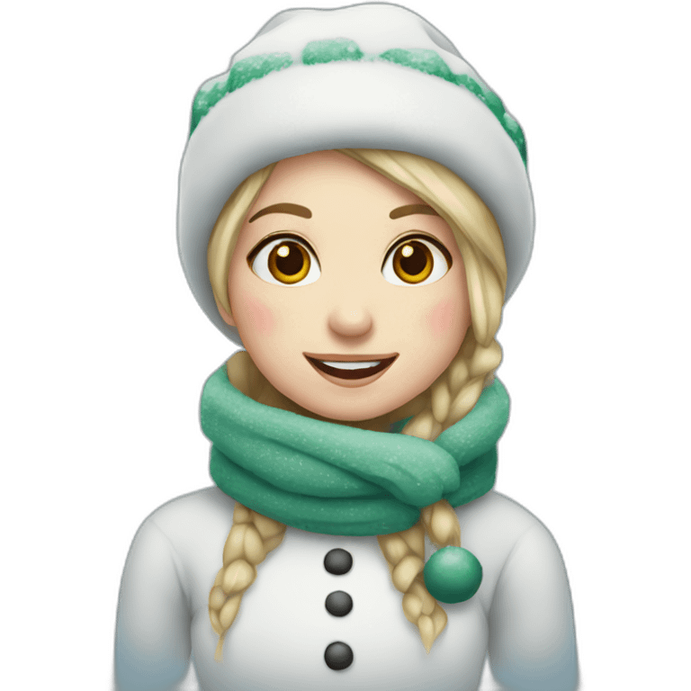 christmas-snowman-girl emoji