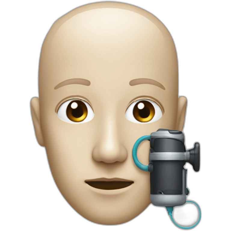 face with a device at the side of the nose emoji