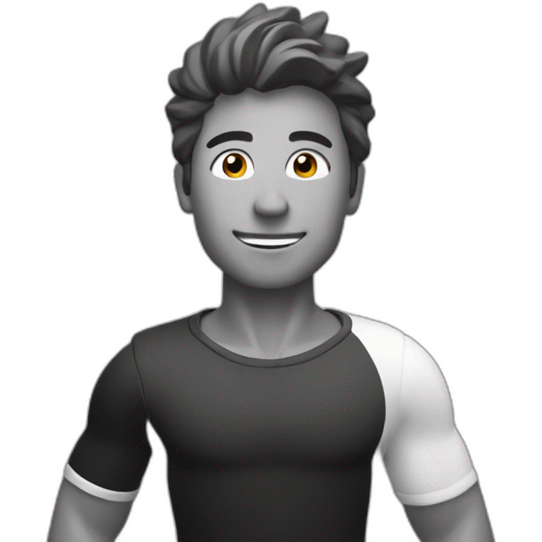 Y con un color blanco y negro de persona corriendo emoji