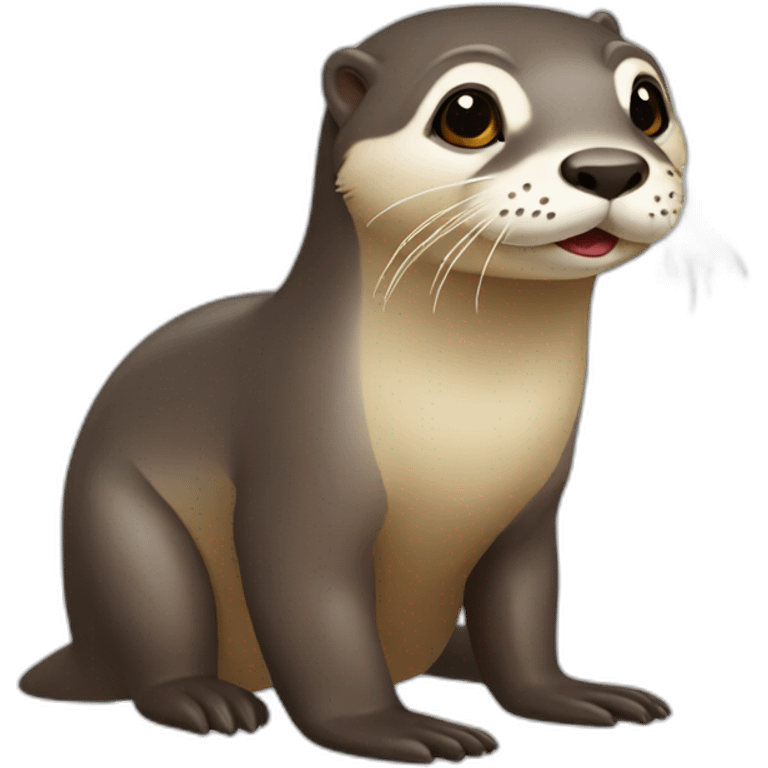 Loutre sur torue emoji