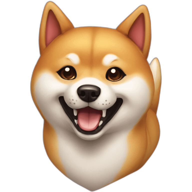 shiba dog with bat emoji