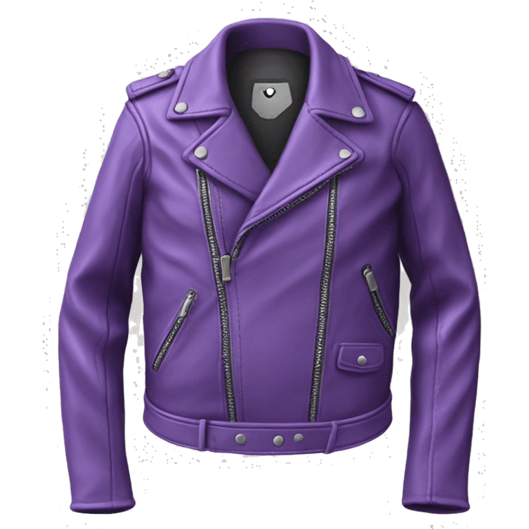 Realistic isolated sky purple leather jacket. emoji