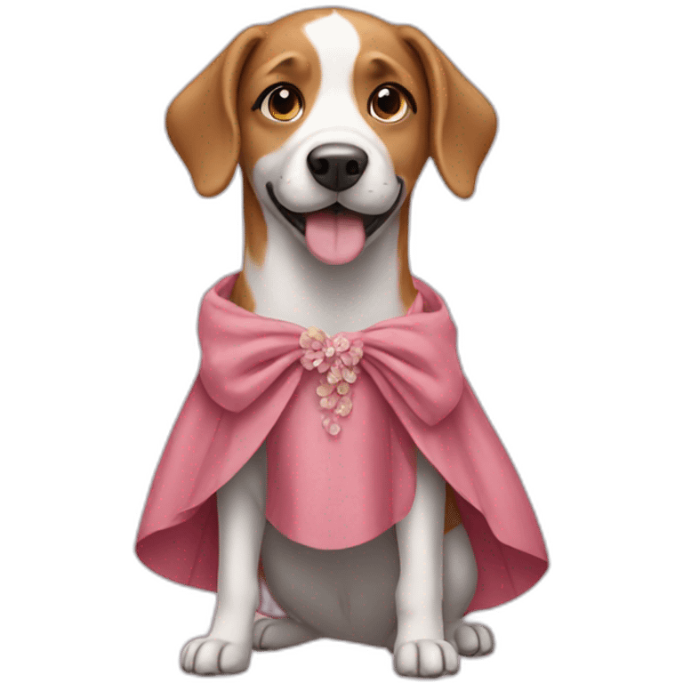 Dog wearing a dress emoji