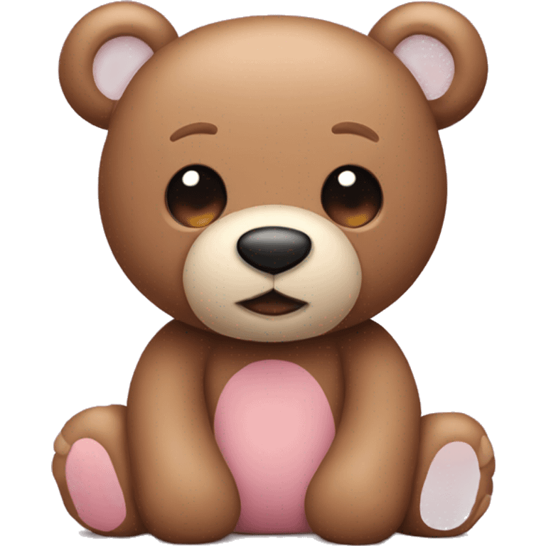 Light pink and brown Teddy bear  emoji