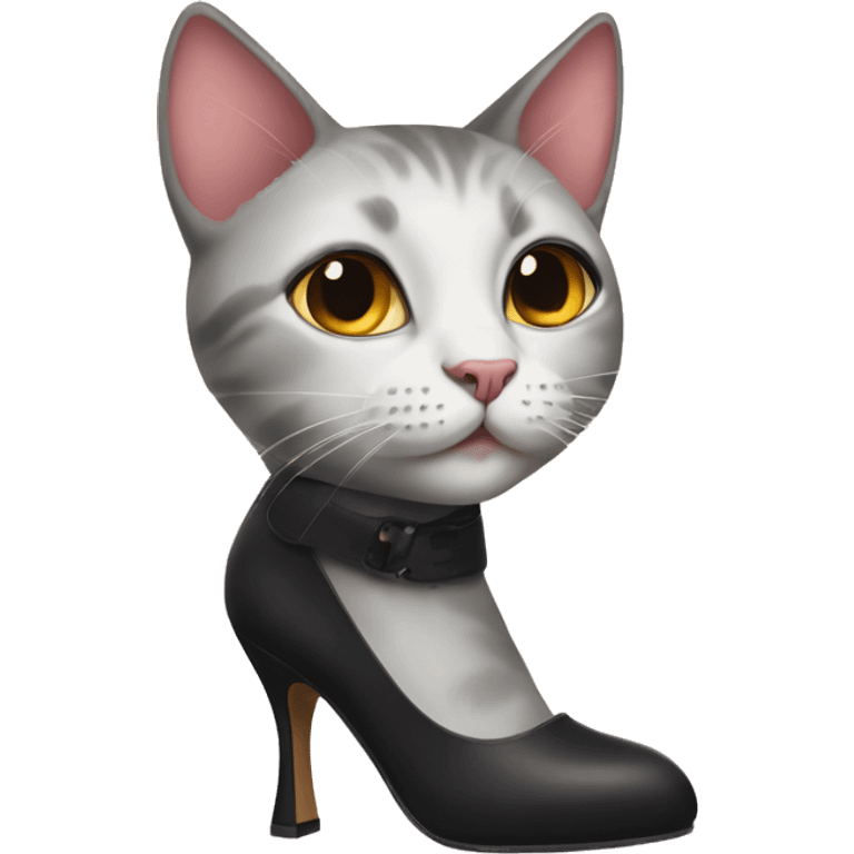 Cat wearing heels emoji