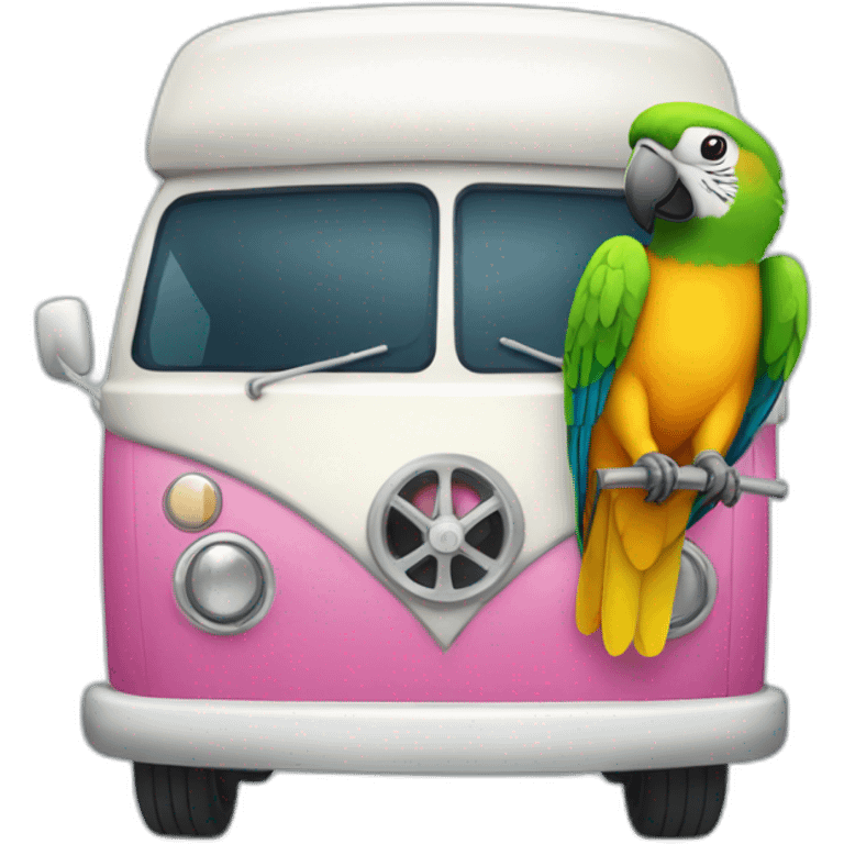 campervan party parrot emoji