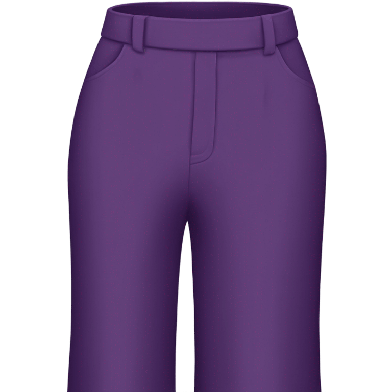 Realistic isolated pair of high waist long wide leg dressy casual pants in purple emoji