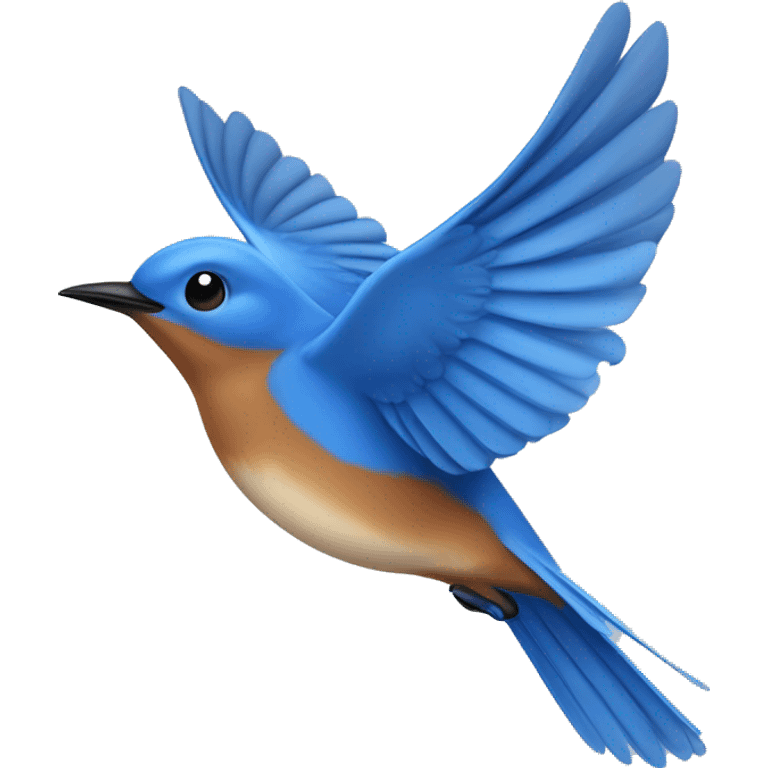 Beautiful BlueBird in flight emoji