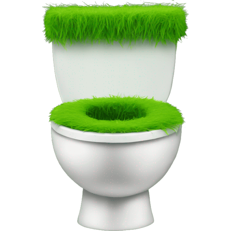 Toilet made out of grass emoji