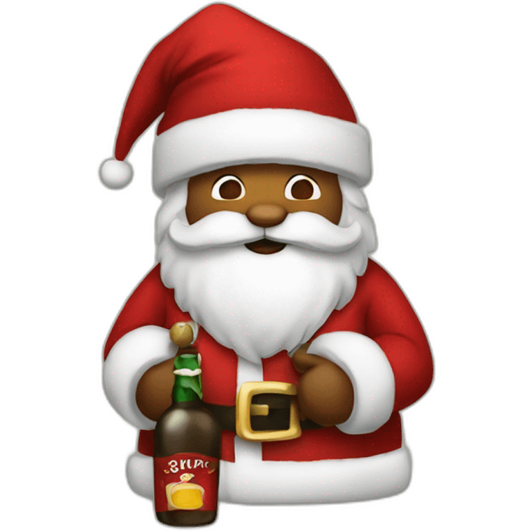 Alcoholic santa emoji