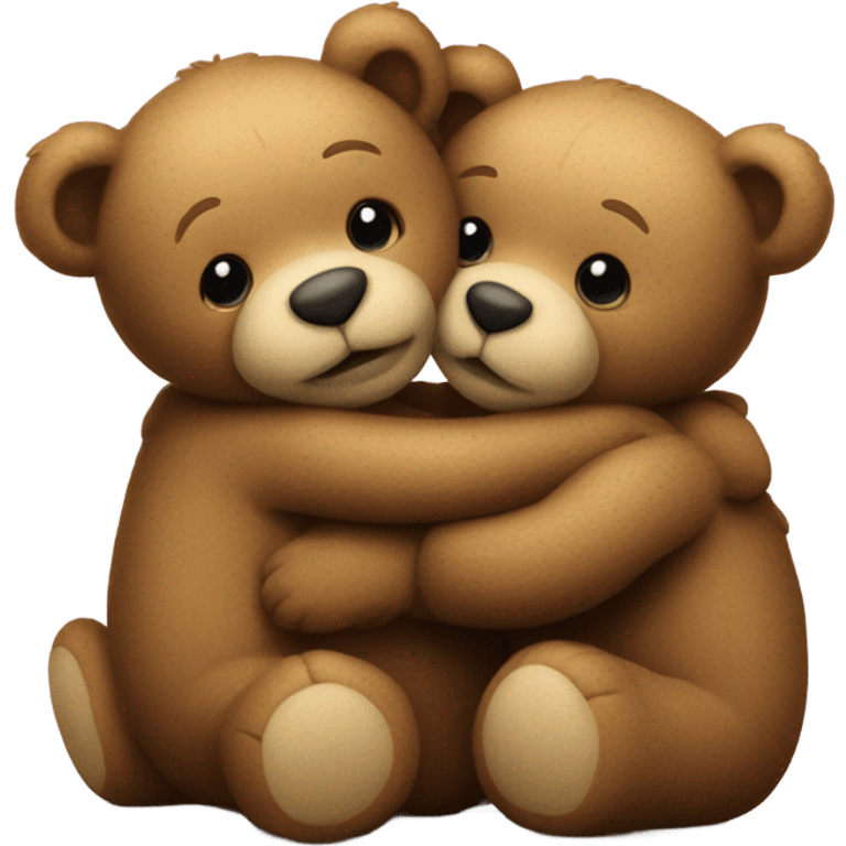 Teddy bears hugging emoji