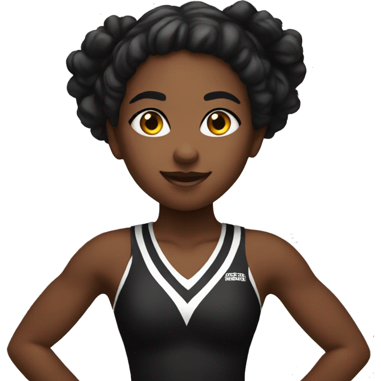 Black cheerleader emoji