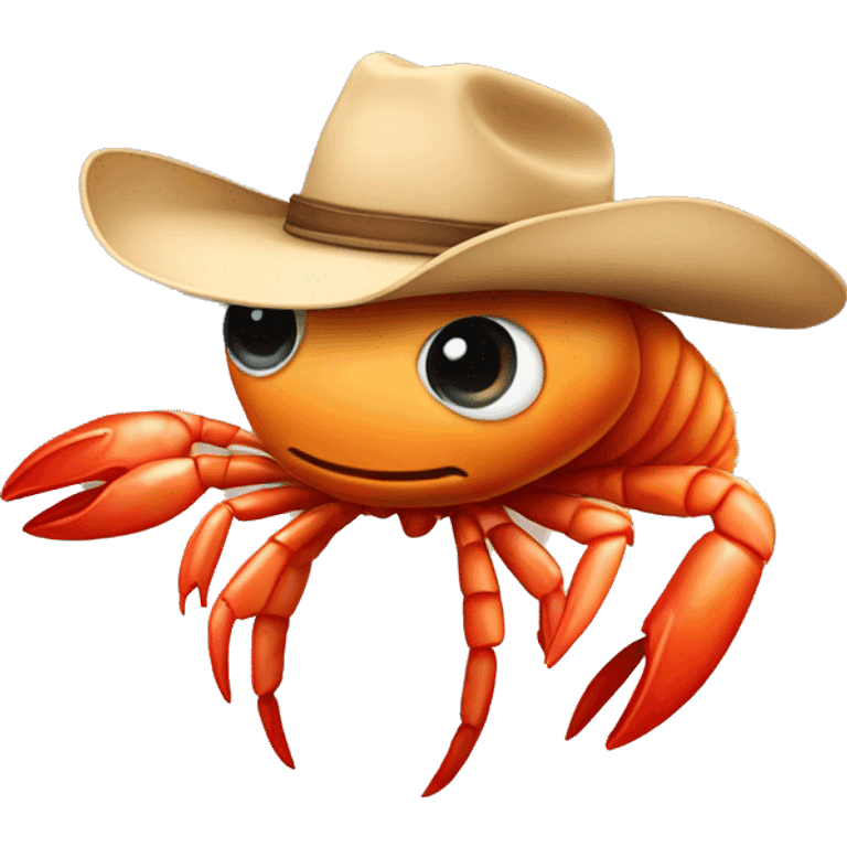 Shrimp wearing a cowboy hat  emoji