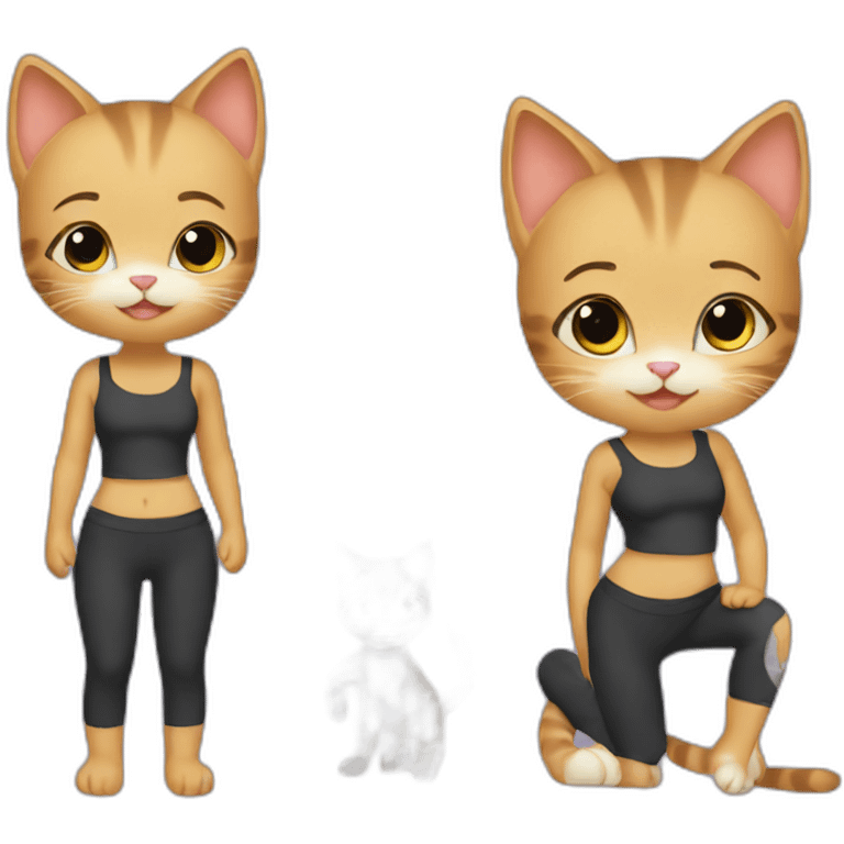 kitten in leggins emoji