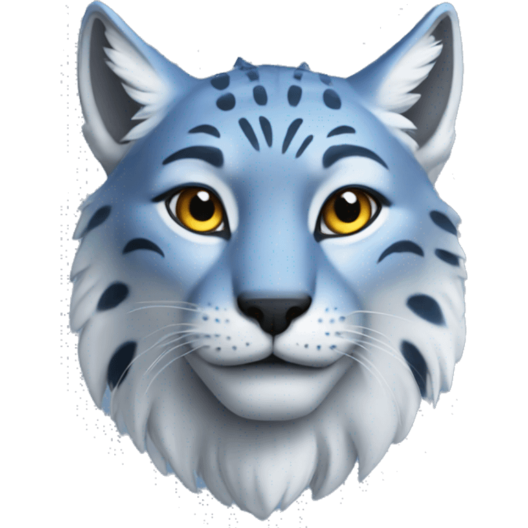 A blue lynx emoji