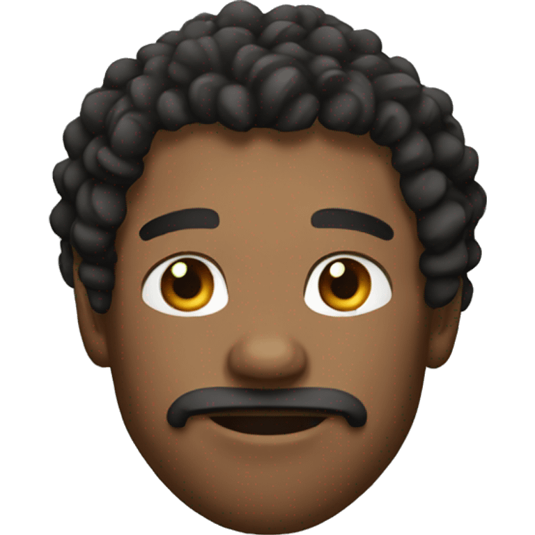 man boxer with curly hair emoji