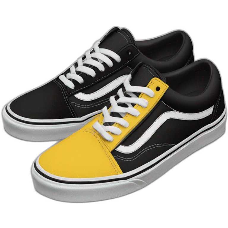 vans black old skool emoji