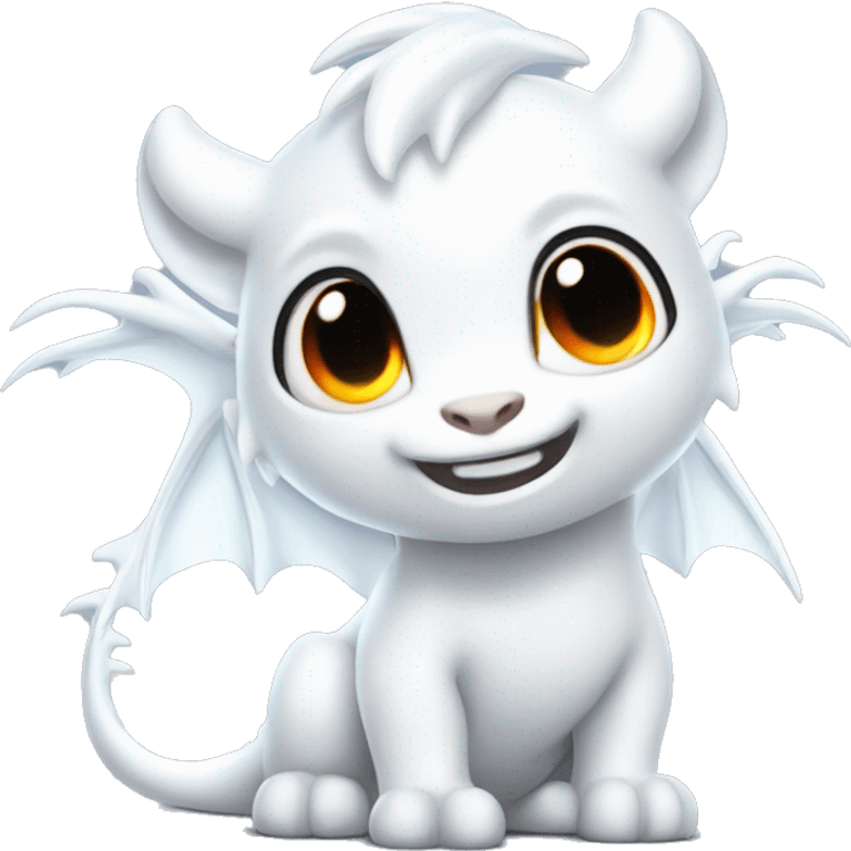 Cute lightfury dragon emoji