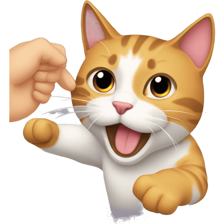 gato levantando la mano emoji