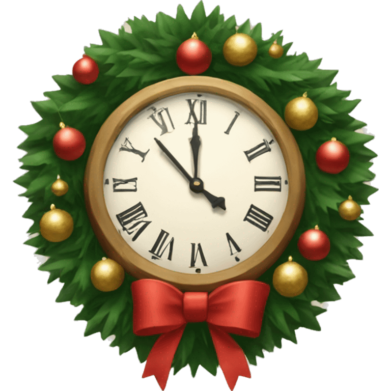 december cristmass clock emoji