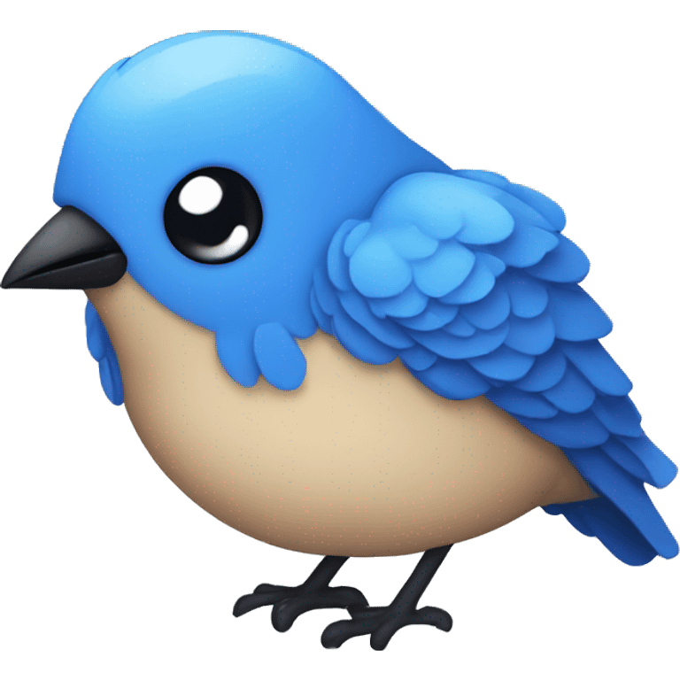 pixel blue bird emoji