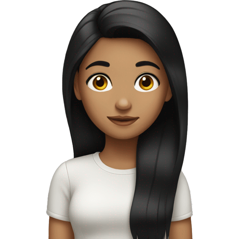 Girl with black hair emoji