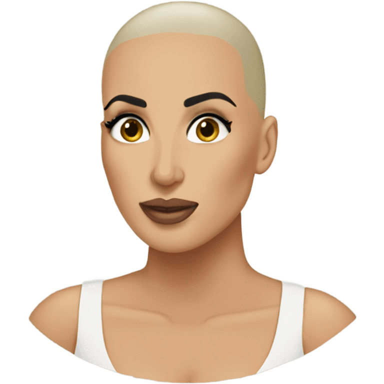 bald kim k emoji