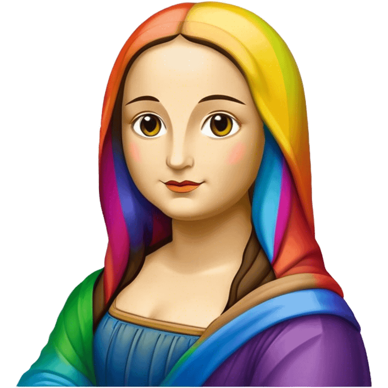 rainbow mona lisa emoji