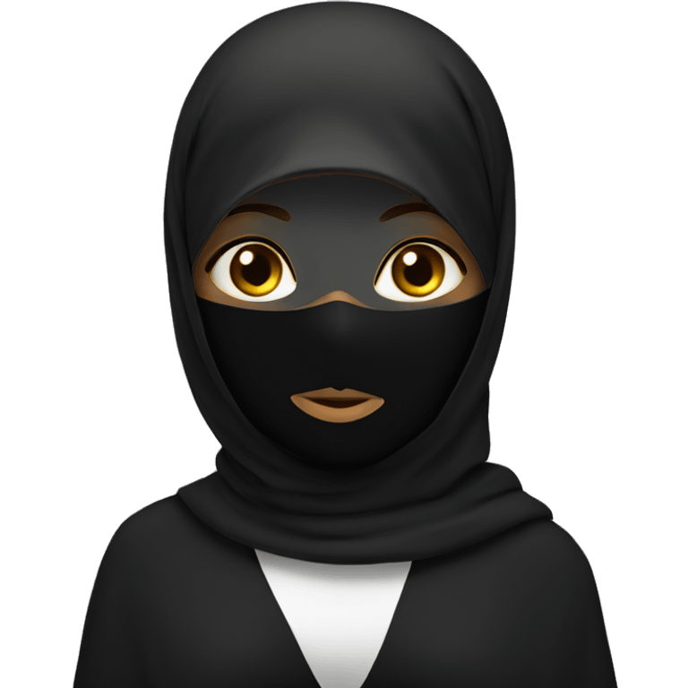 girl in a black niqab emoji