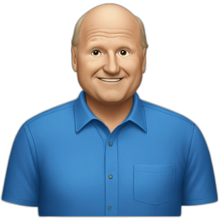 Steve Ballmer blue shirt emoji