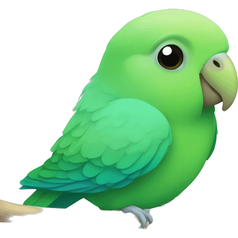 fully green parrotlet emoji