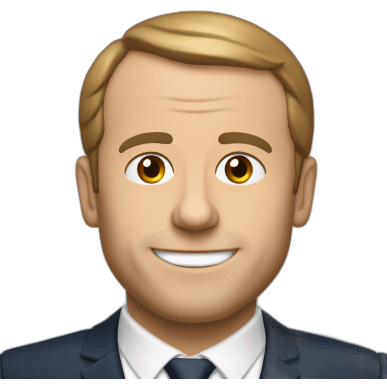 Macron qui bois une bière emoji