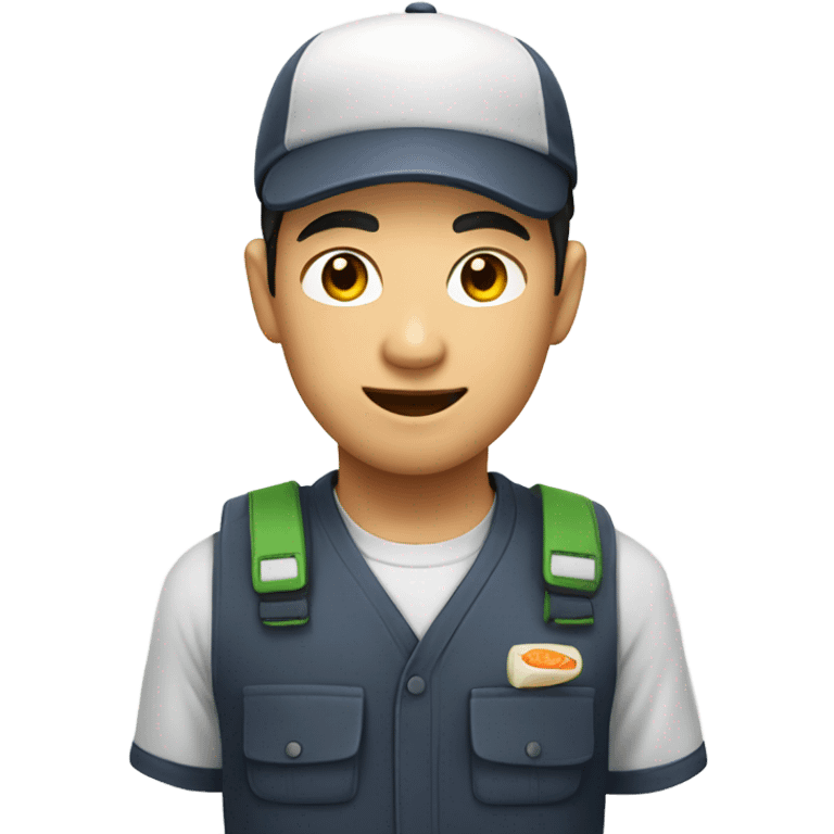 Asian fruit Delivery driver  emoji