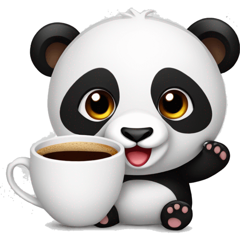 roter panda mit Kaffeetasse emoji