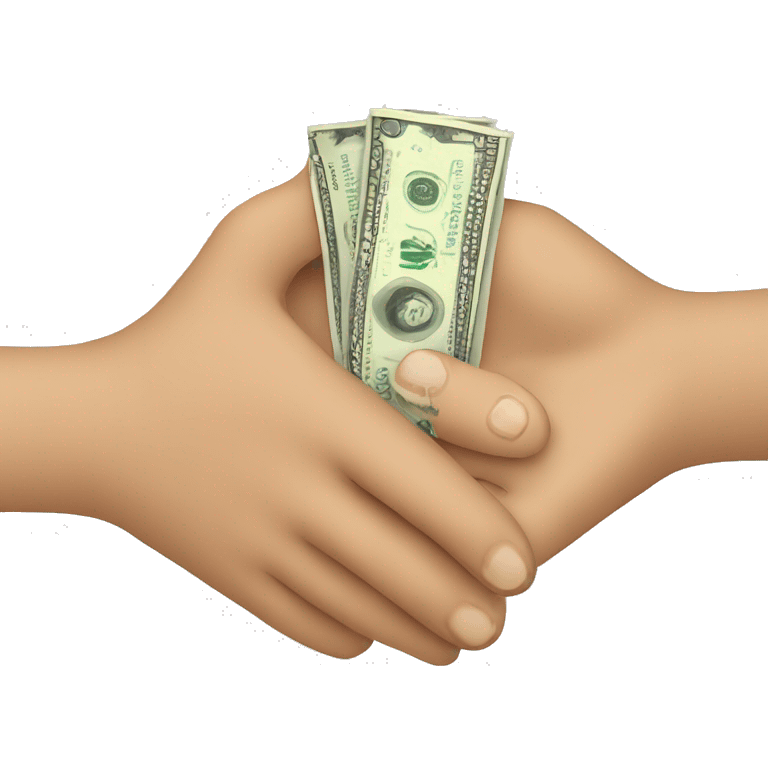 giving money from hand to hand emoji