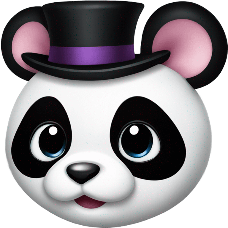 Baby panda top hat emoji