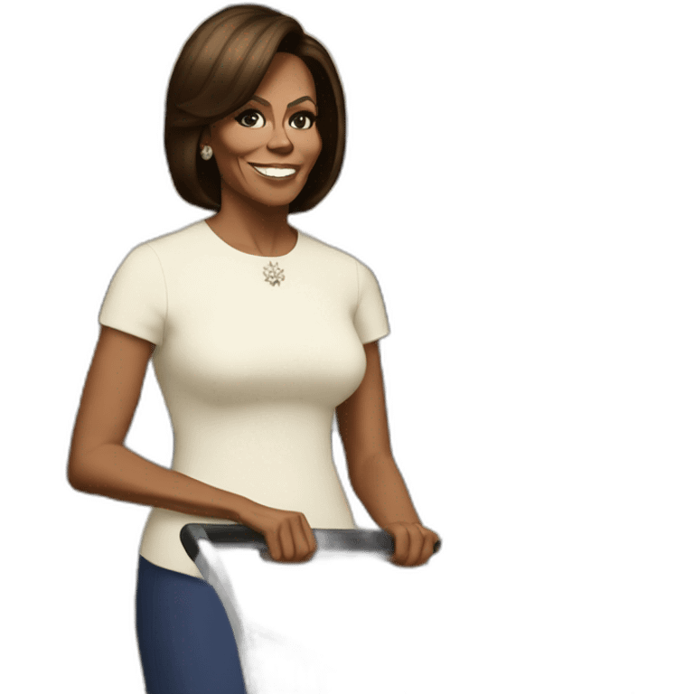 Michelle Obama shopping for groceries  emoji